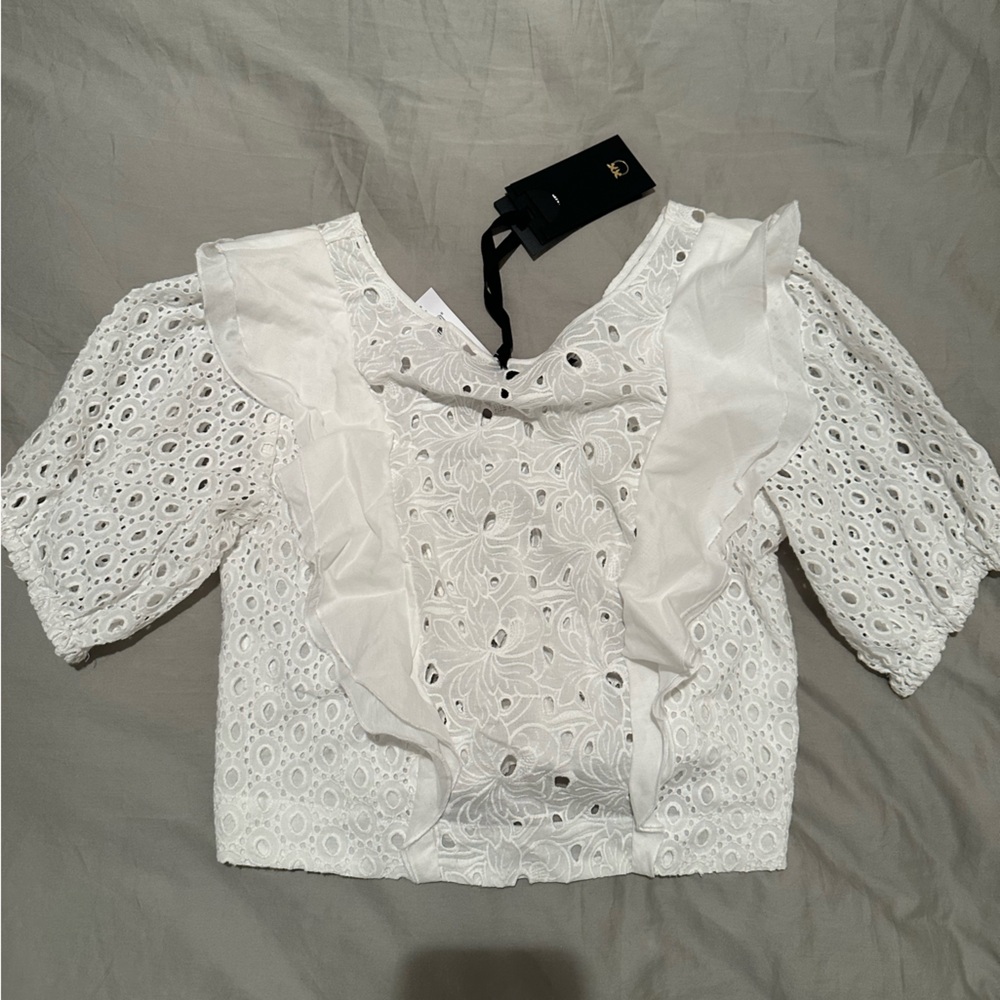 Volterra Ruffle Sangallo Top - Picture 2 of 5